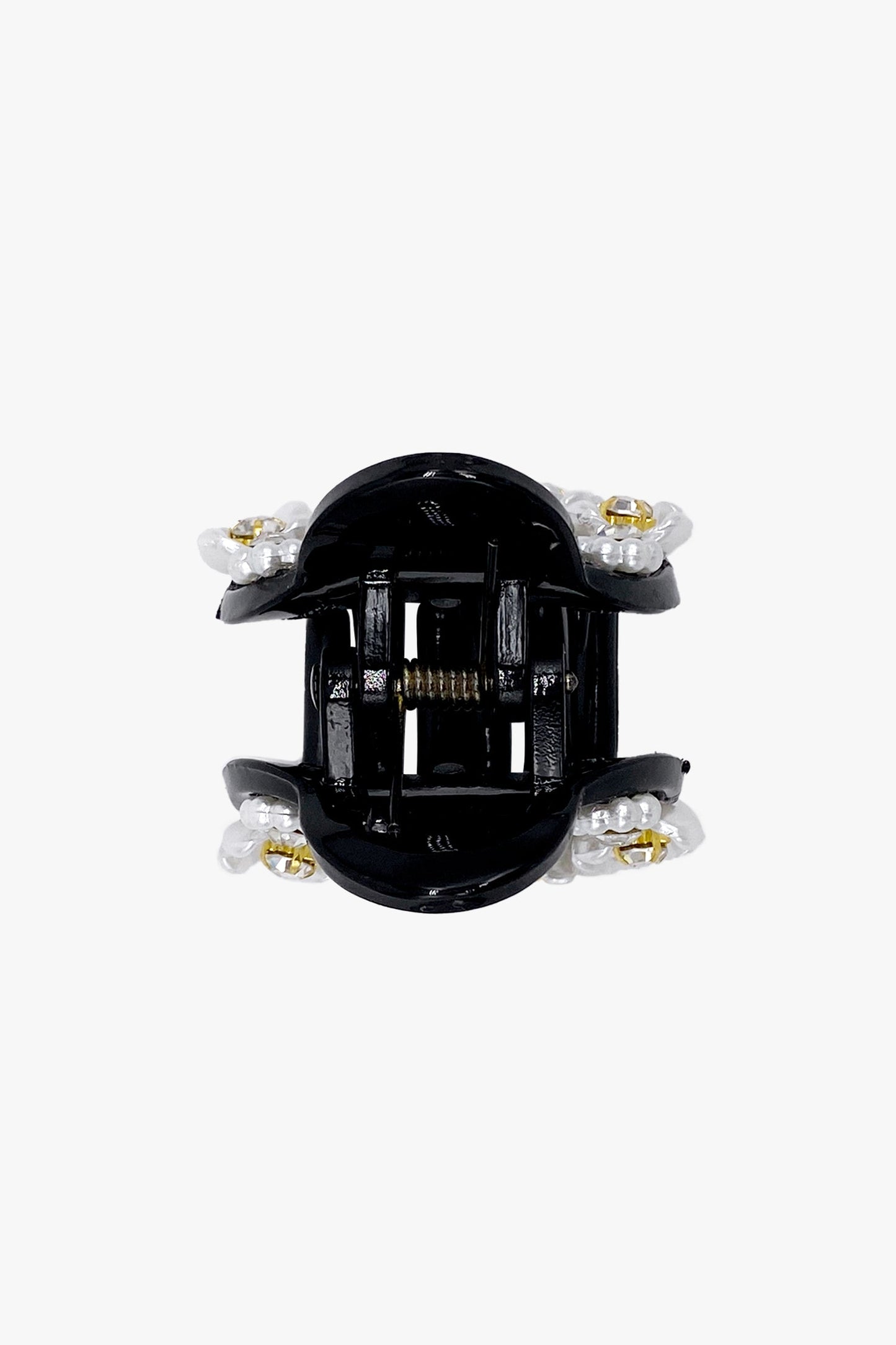 Anna Sui Round Cutout Flower Embroidered Jaw Clip