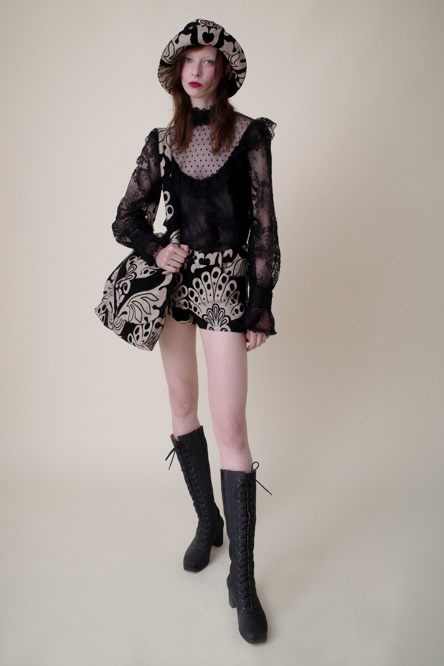 Anna Sui Beardsley Tapestry Shorts