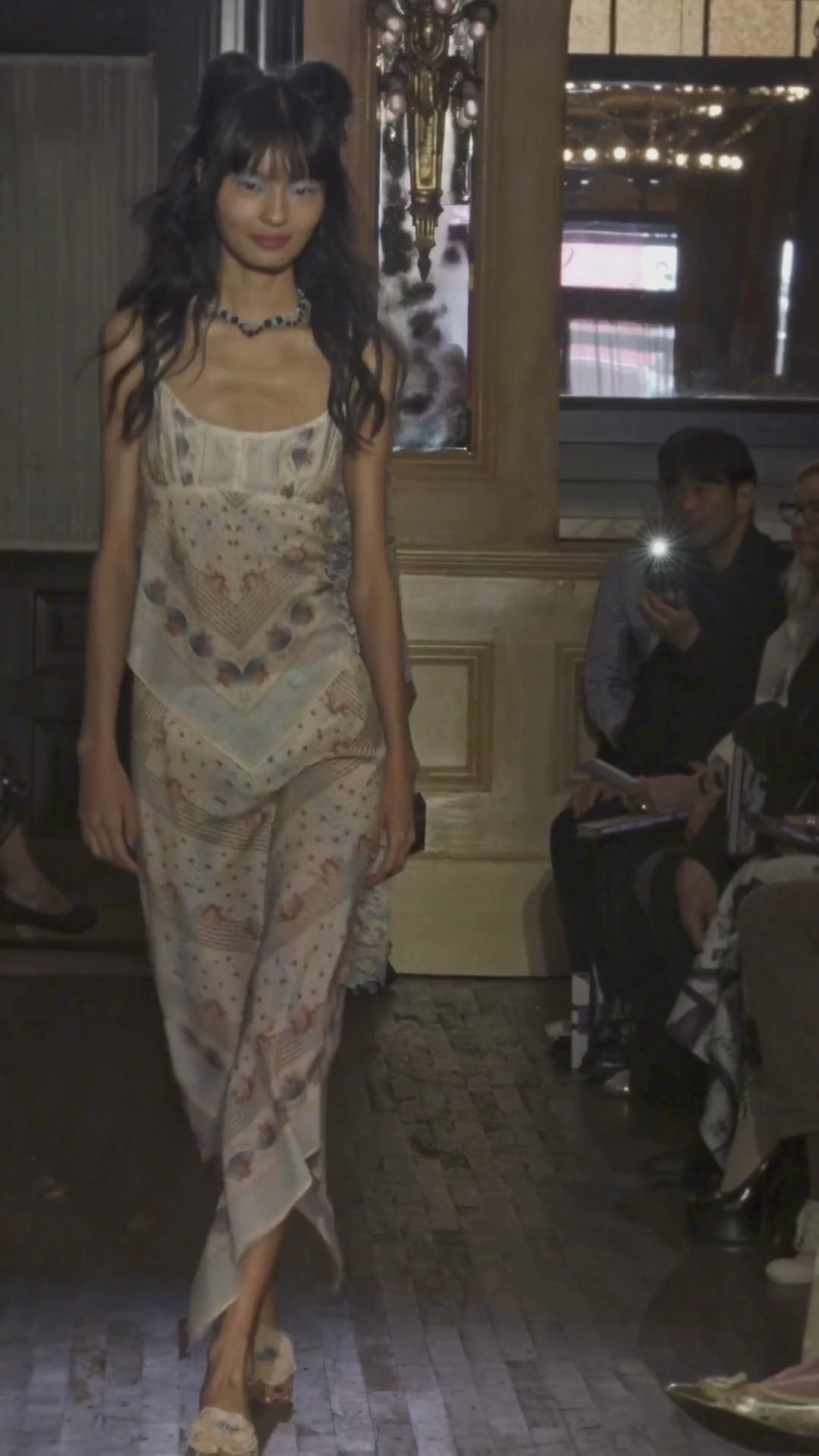 Anna Sui Heritage Scarf Print Apron Top