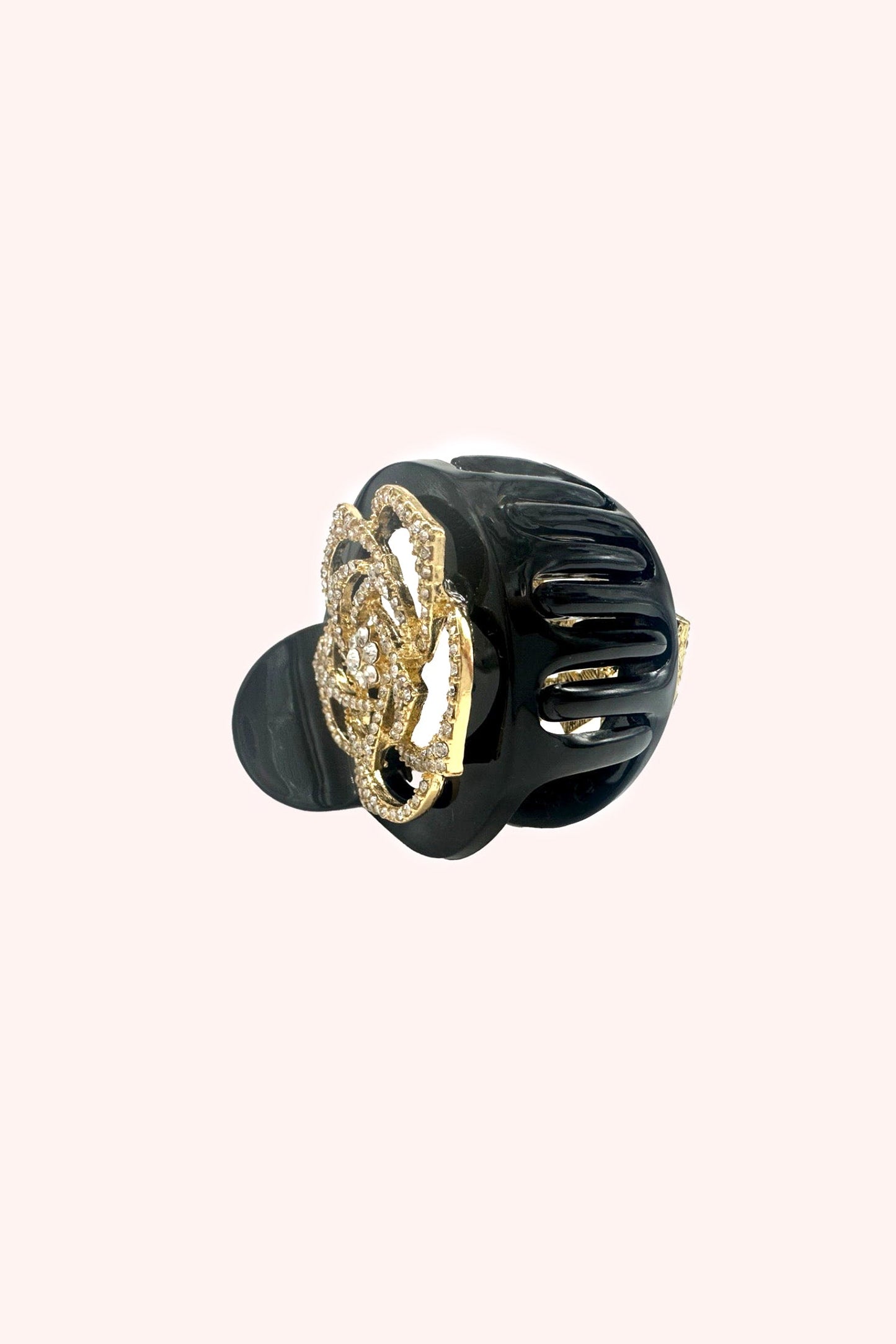 Anna Sui Gemstone Rose Claw Clip - Black