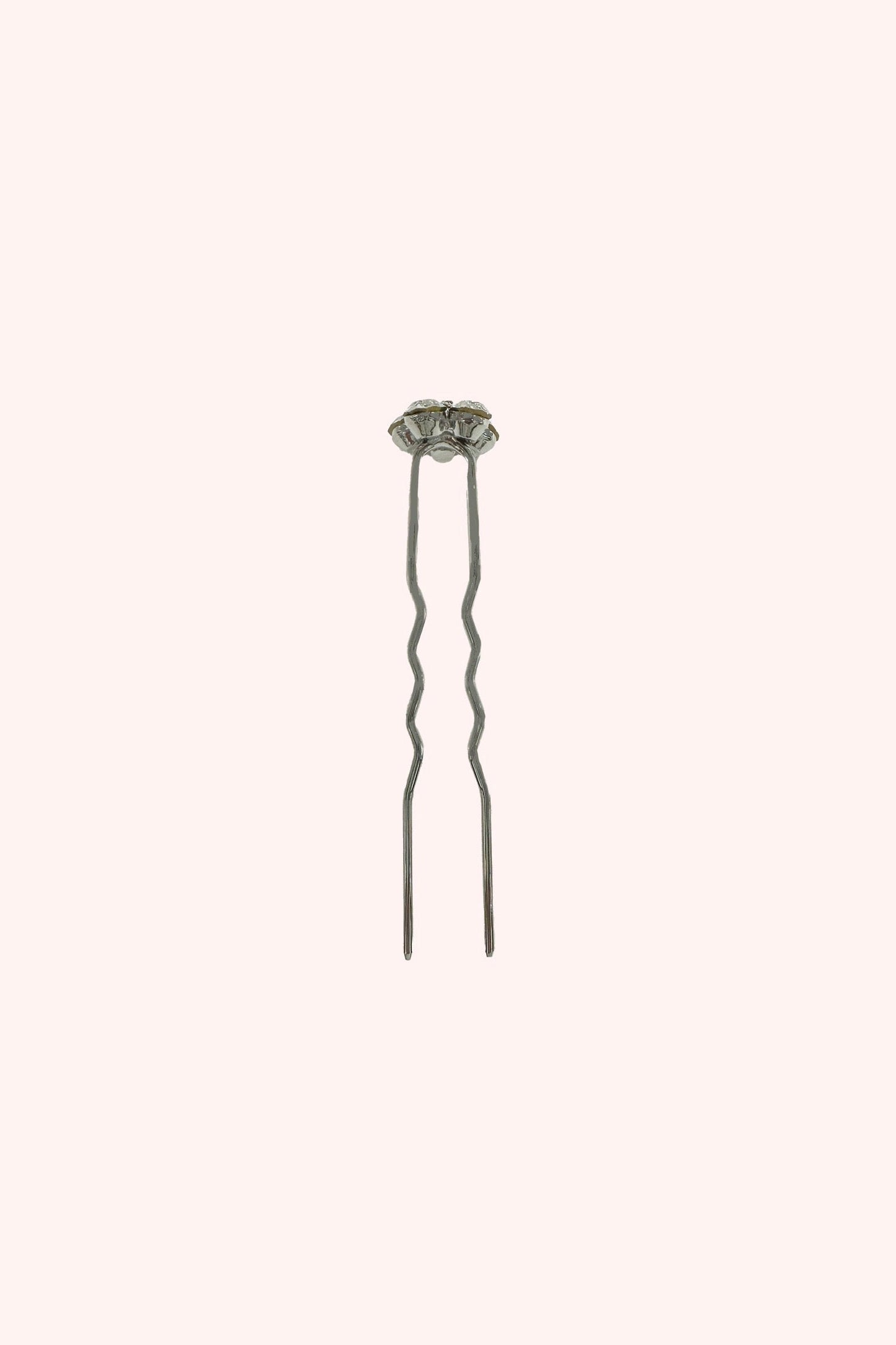 Anna Sui Gemstone Flower Hair Pin - Silver
