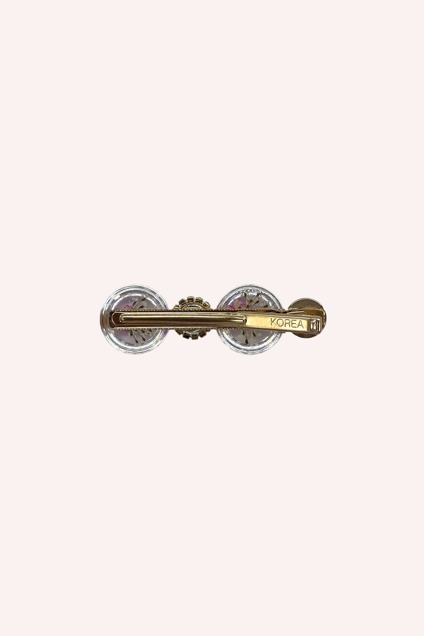 Anna Sui Pink Flower and Pearls Clamp Clip