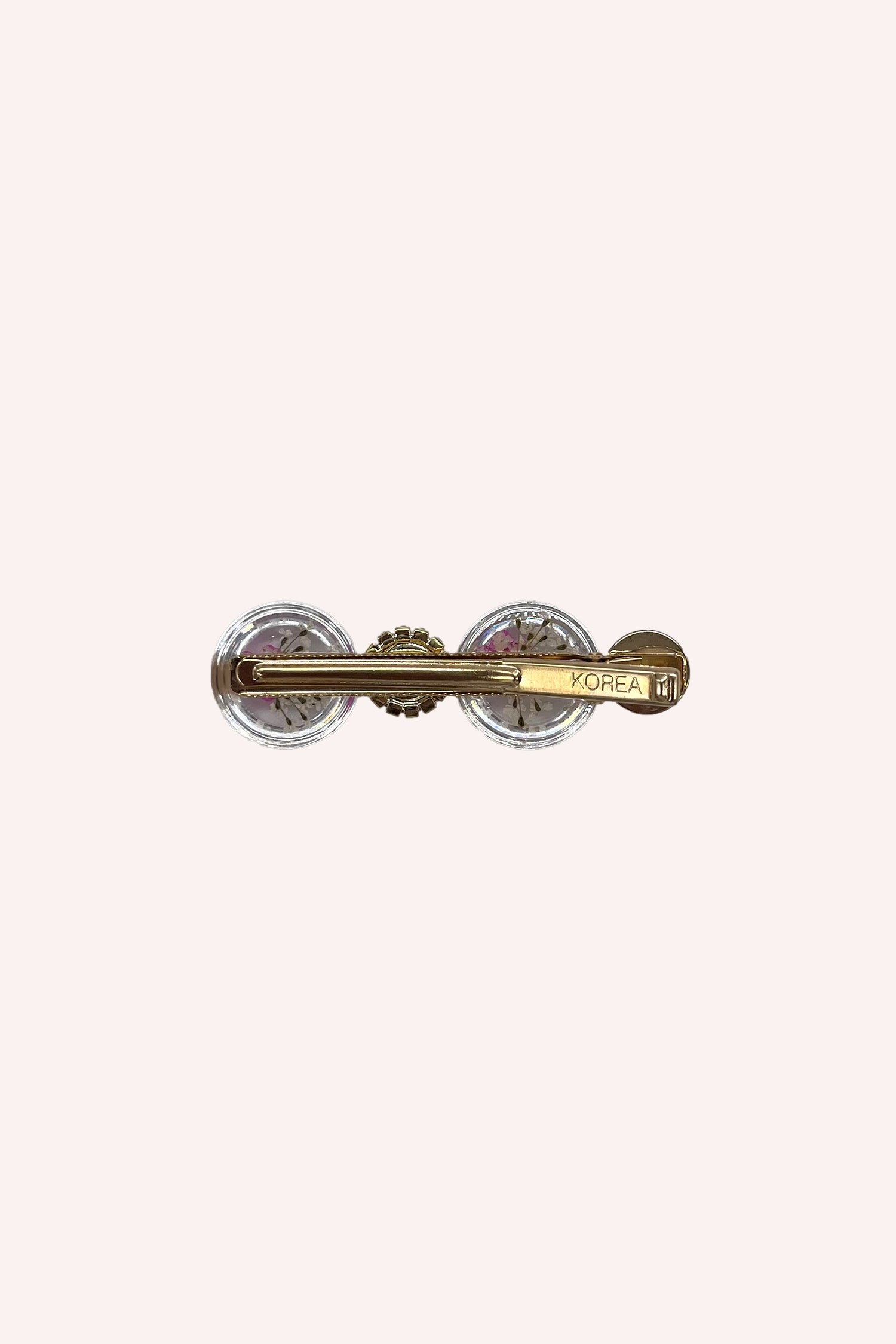 Anna Sui Pink Flower and Pearls Clamp Clip