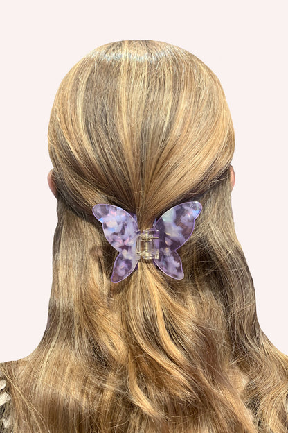 Anna Sui Large Gemstone Butterfly Jaw Clip - Lavender