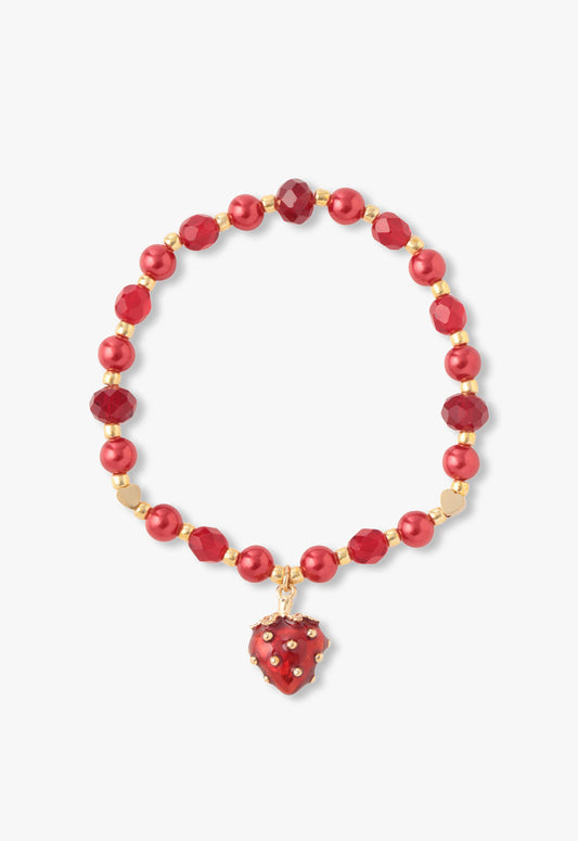 Anna Sui Sweet Strawberry Charm Bracelet