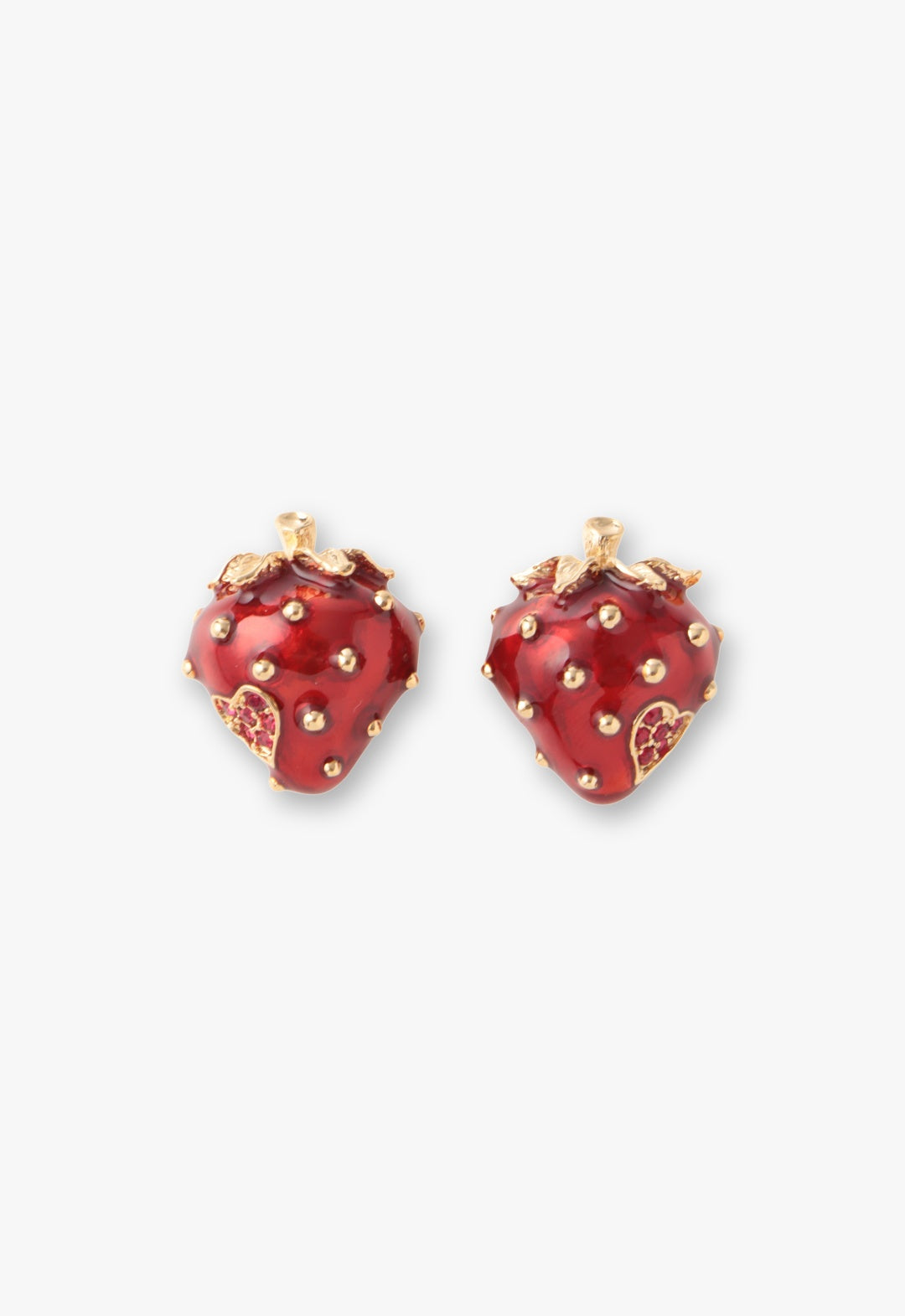 Anna Sui Strawberry Stud Earrings