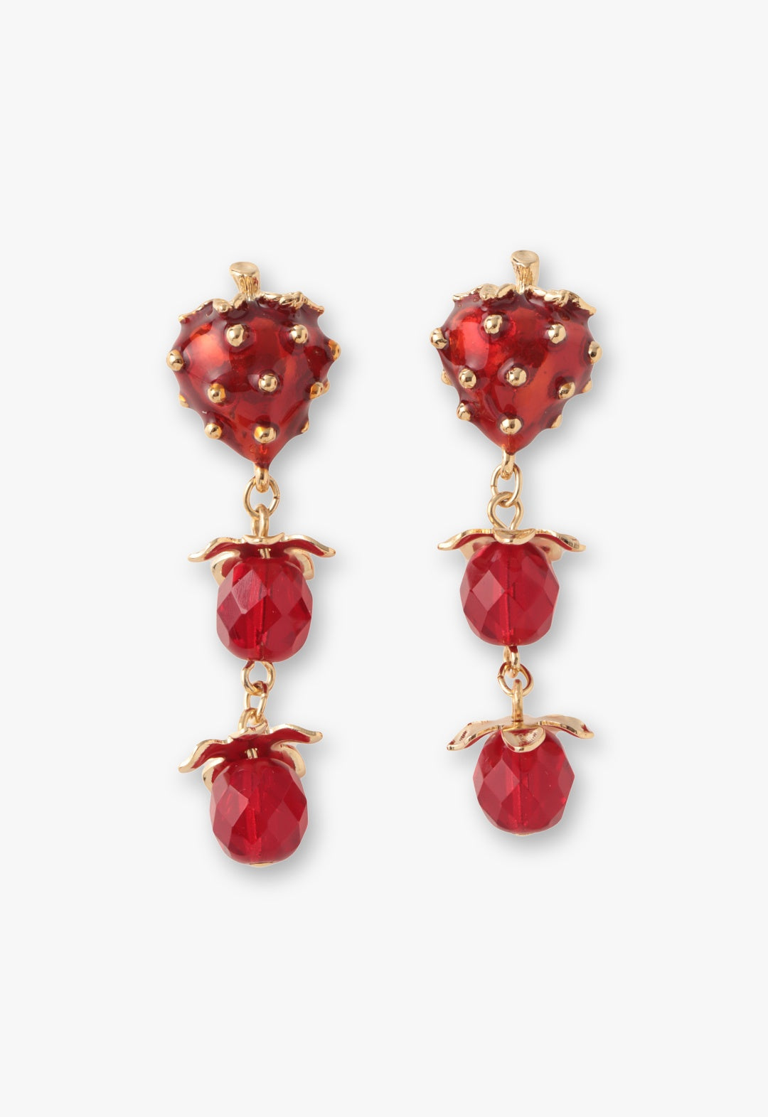 Anna Sui Strawberry Delight Dangling Earrings