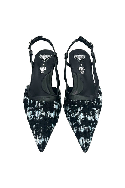Anna Sui John Fluevog x Anna Sui Tweed Slingback