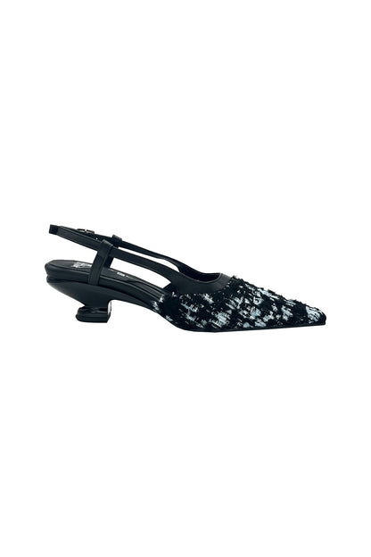 Anna Sui John Fluevog x Anna Sui Tweed Slingback