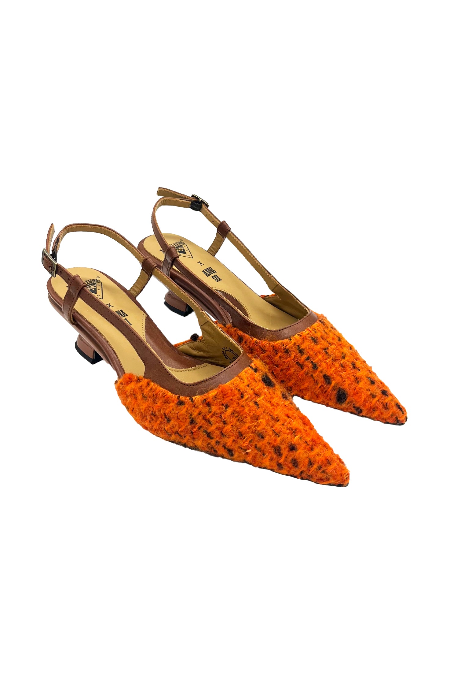 Anna Sui John Fluevog x Anna Sui Marmalade Tweed Slingback