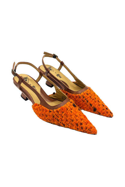 Anna Sui John Fluevog x Anna Sui Marmalade Tweed Slingback