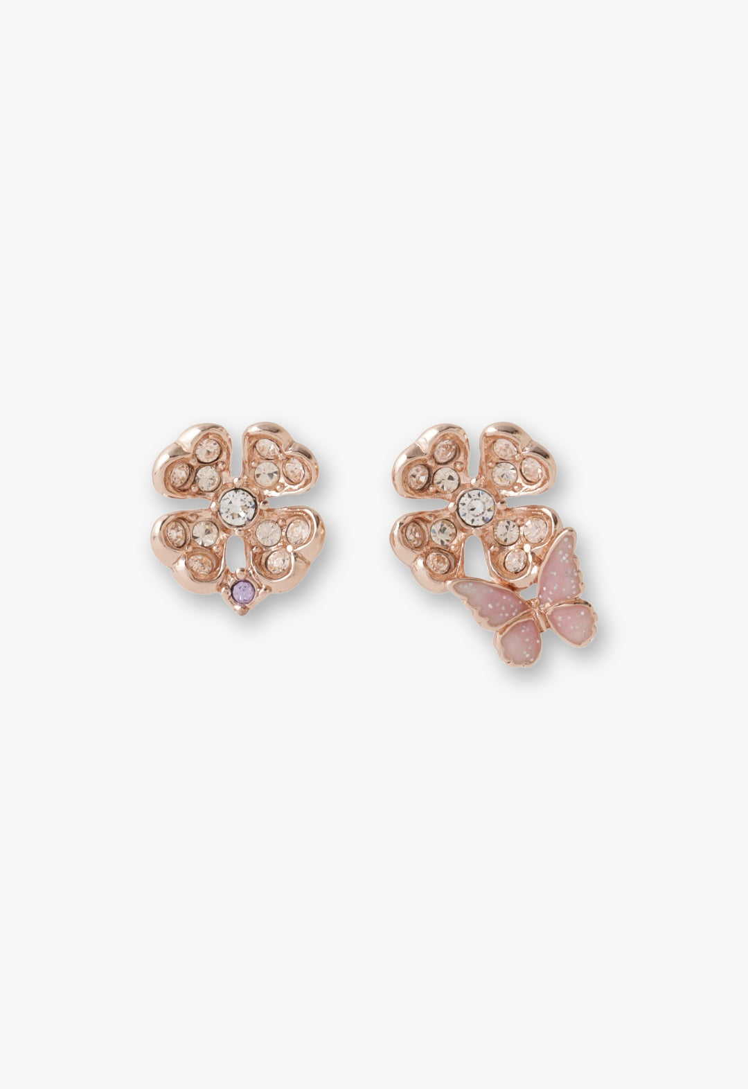 Anna Sui Four Leaf Clover Butterfly Earrings