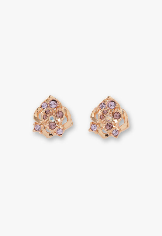 Anna Sui Enchanted Rose Earrings - Rose Gold