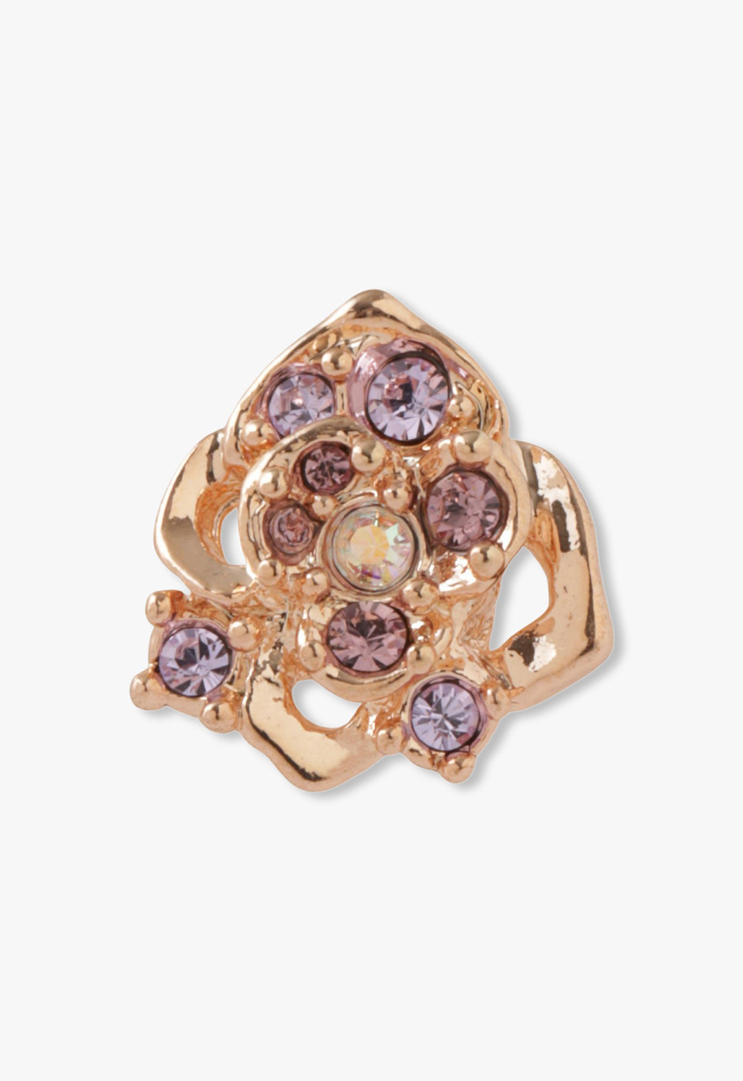 Anna Sui Enchanted Rose Earrings - Rose Gold