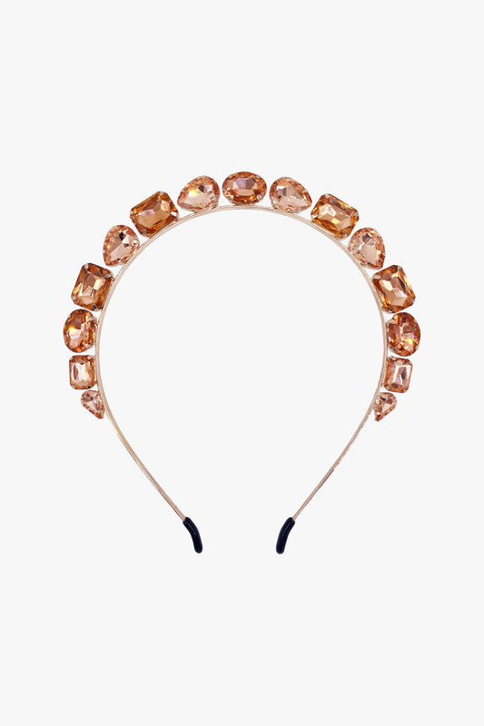 Anna Sui Jeweled Rose Gold Crown Headband