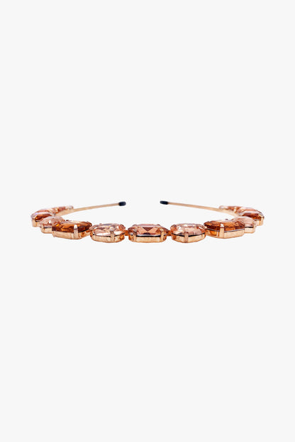 Anna Sui Jeweled Rose Gold Crown Headband