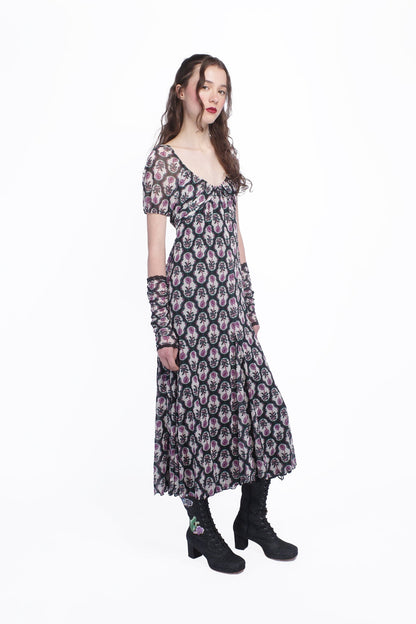 Anna Sui Sleeping Beauty Mesh Bow Dress