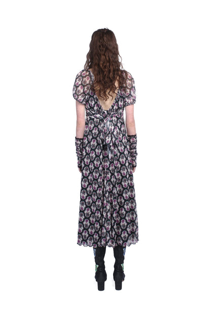 Anna Sui Sleeping Beauty Mesh Bow Dress
