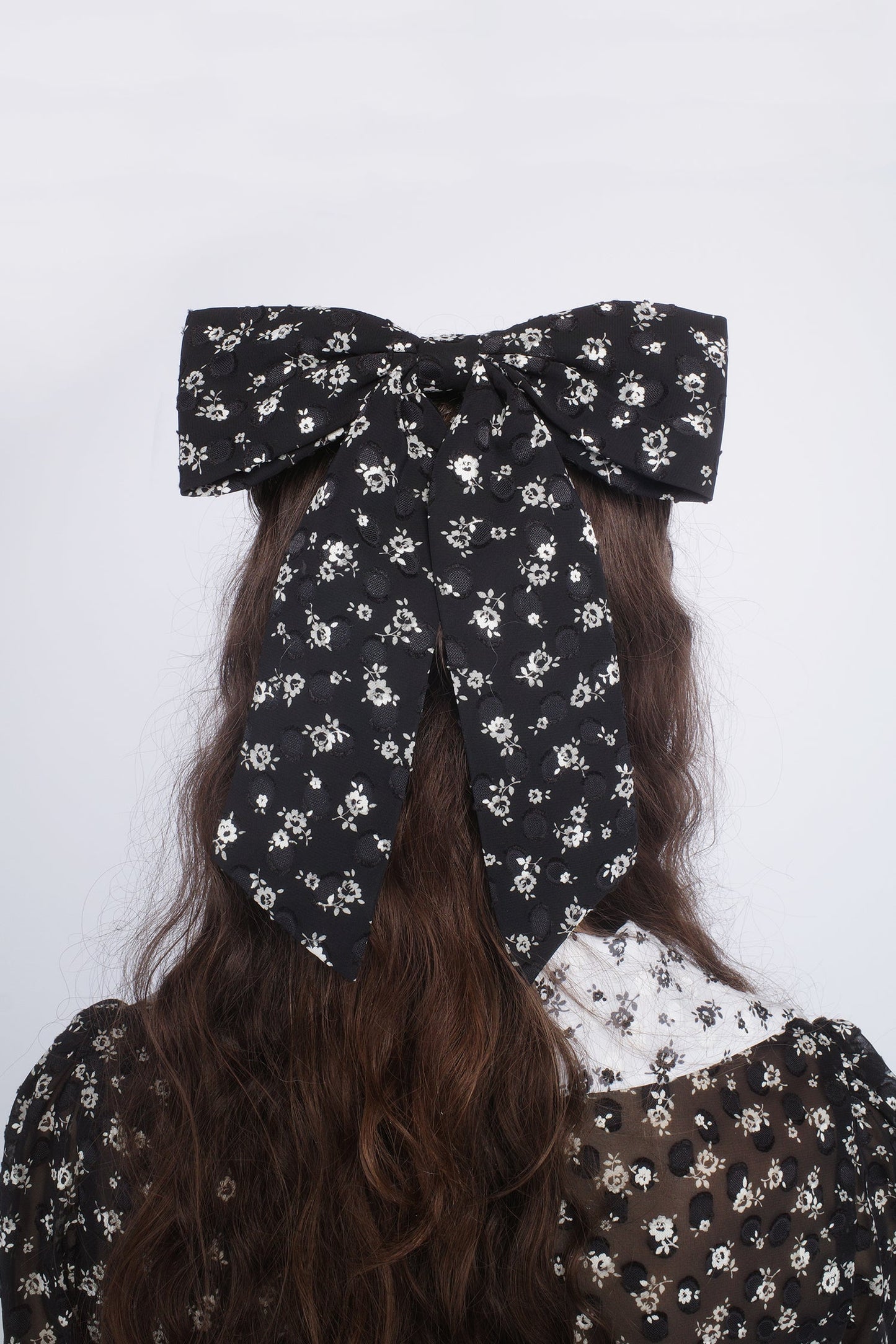 Anna Sui Ditsy Dot Chiffon Bow Hair Clip