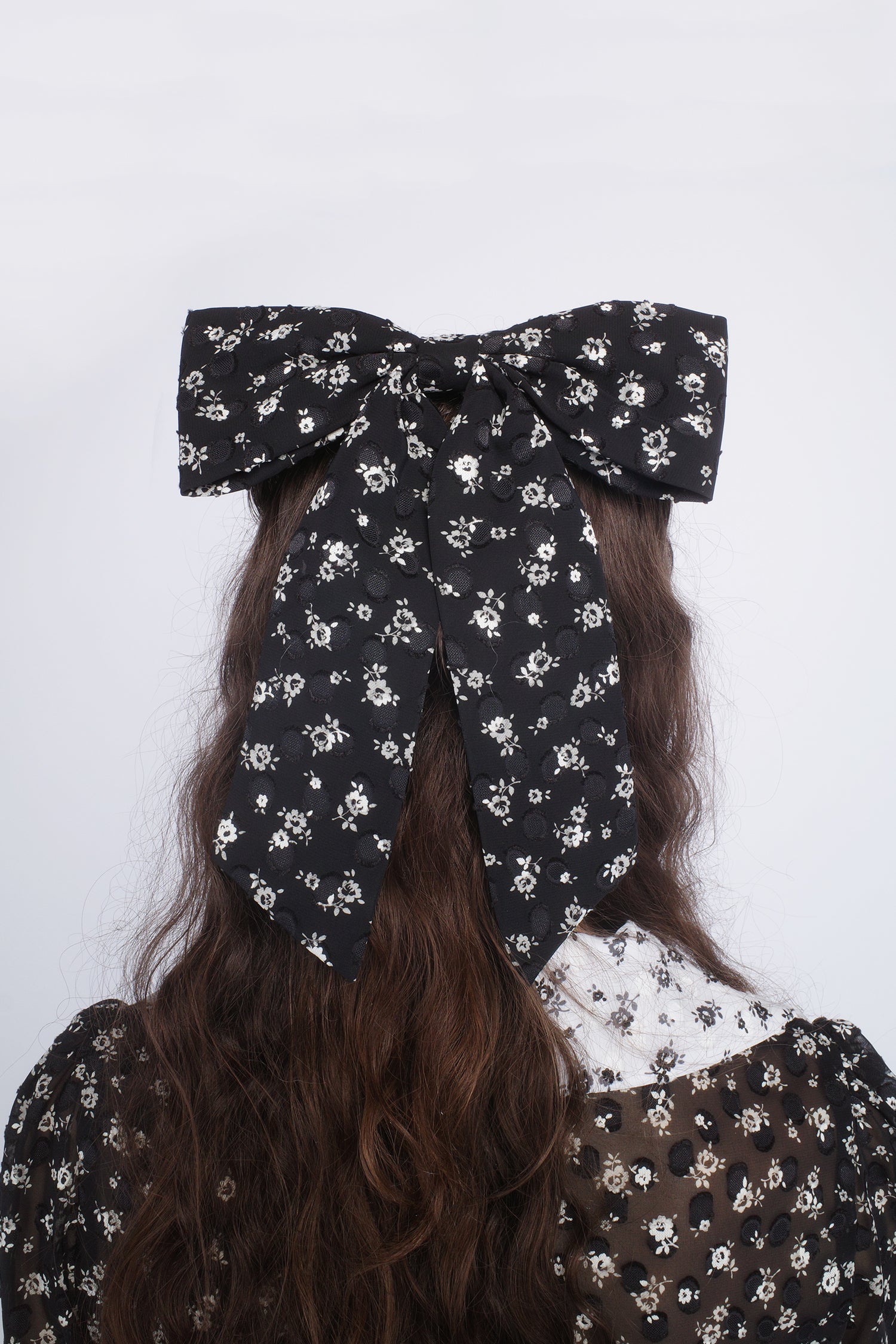 Anna Sui Ditsy Dot Chiffon Bow Hair Clip