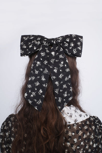 Anna Sui Ditsy Dot Chiffon Bow Hair Clip