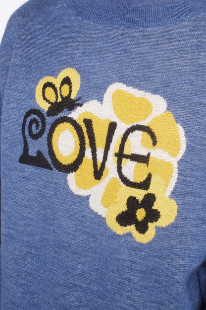 Anna Sui Knitwear Love Sweater Cornflower