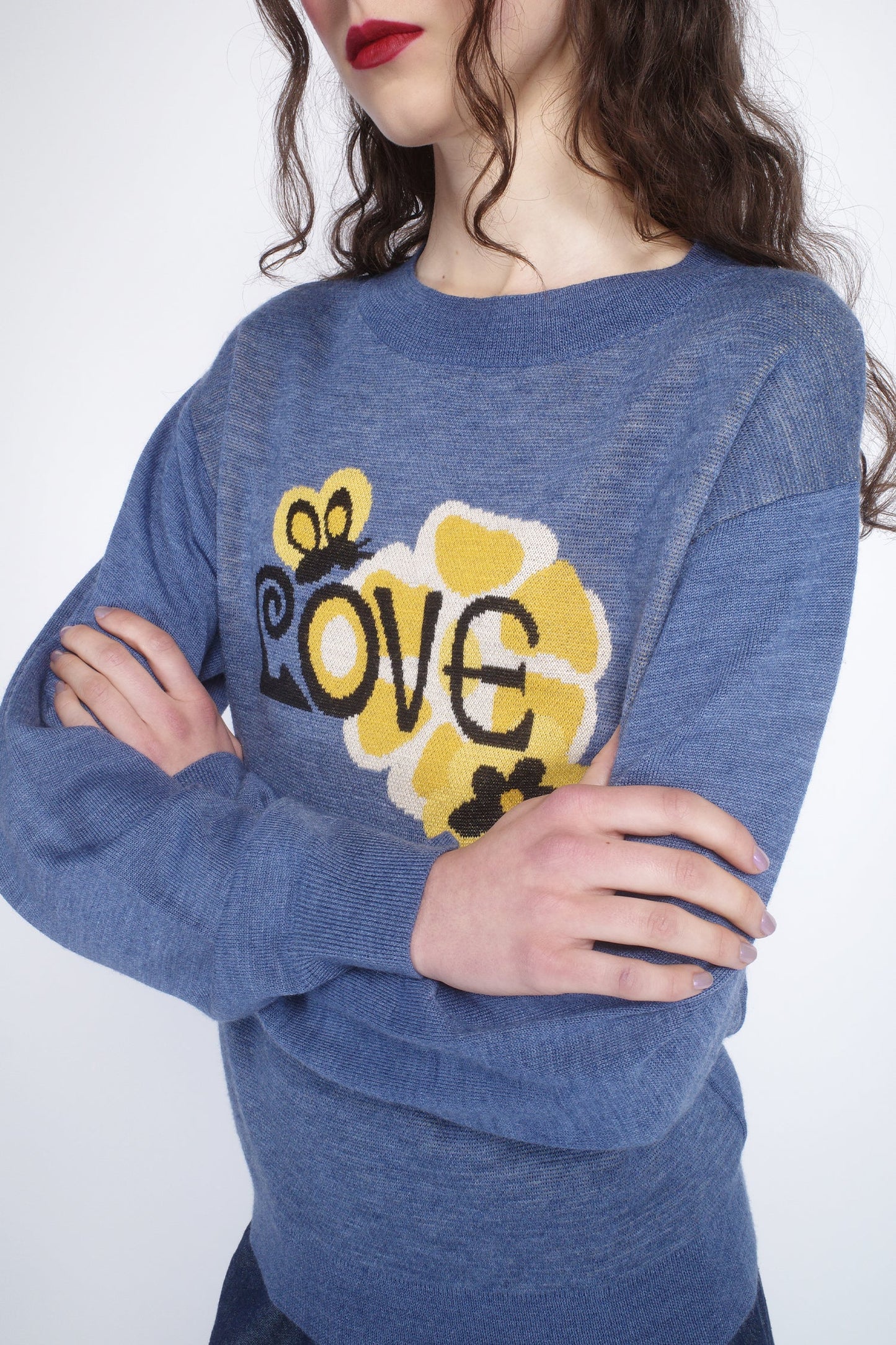 Anna Sui Knitwear Love Sweater Cornflower