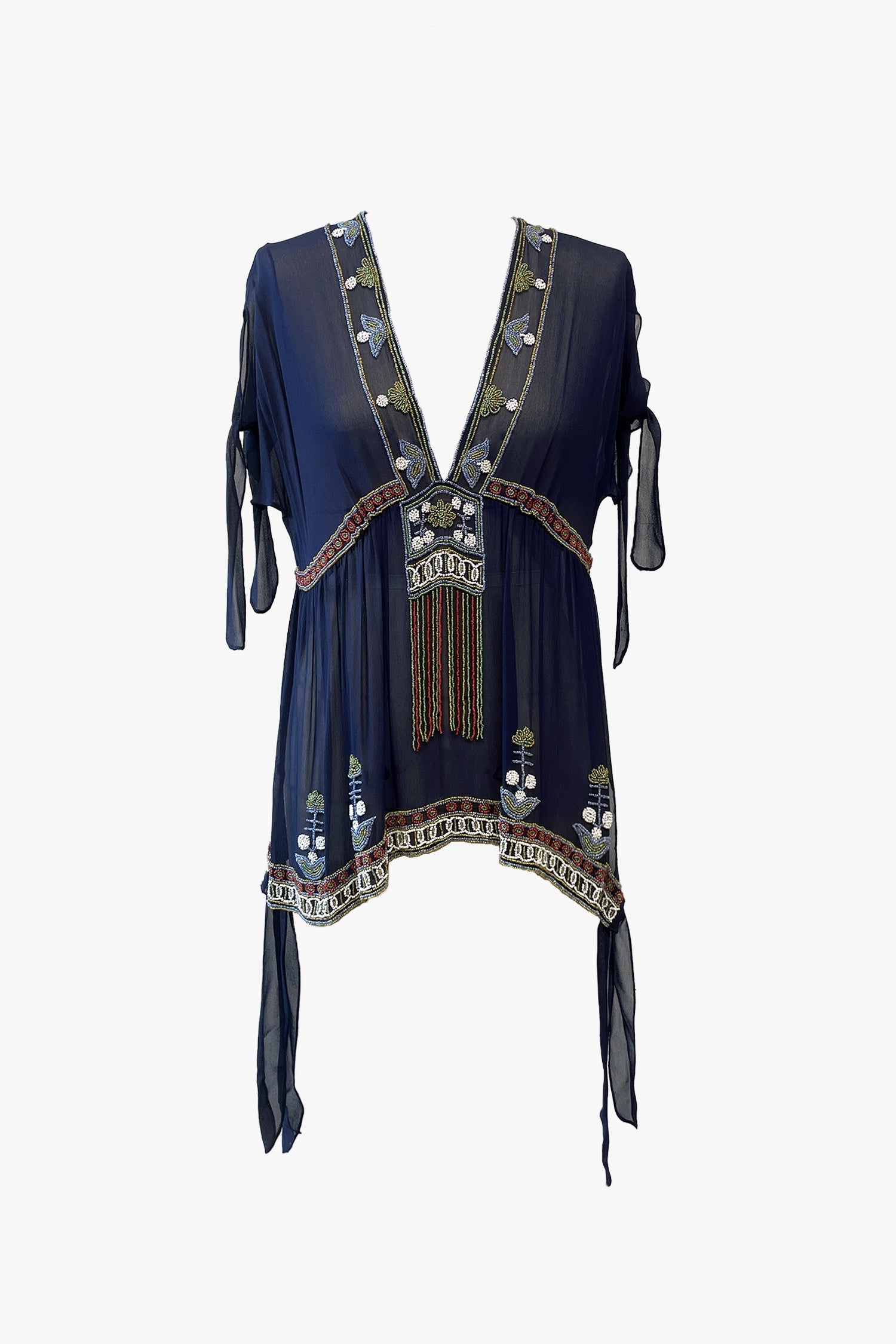 Anna Sui Anna Sui Silk Beaded Top