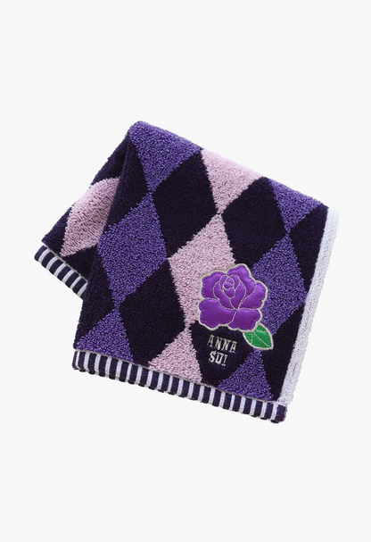 Anna Sui Argyle Rose Washcloth