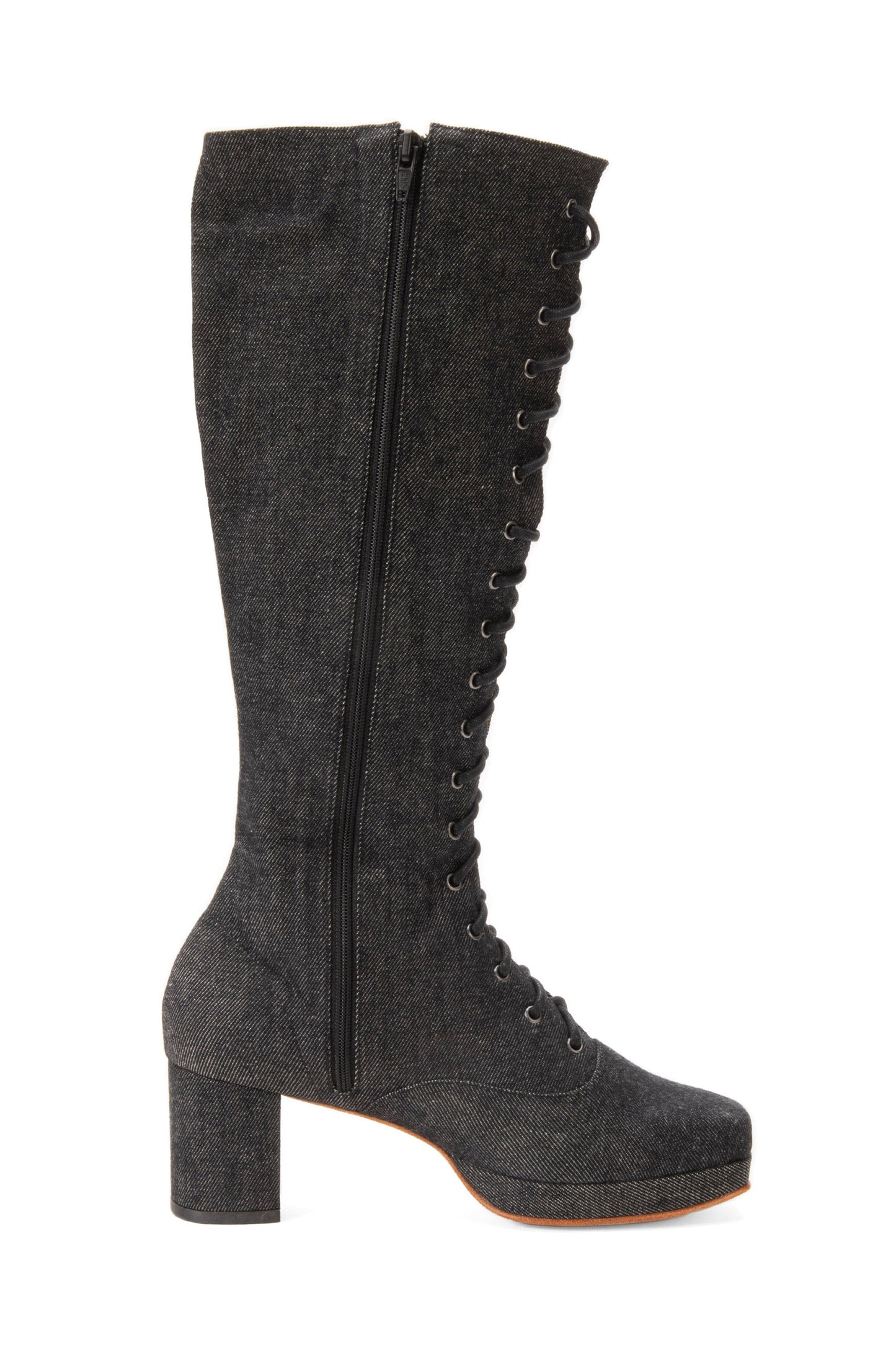 Anna Sui John Fluevog x Anna Sui Butterfly Boots - Black Denim