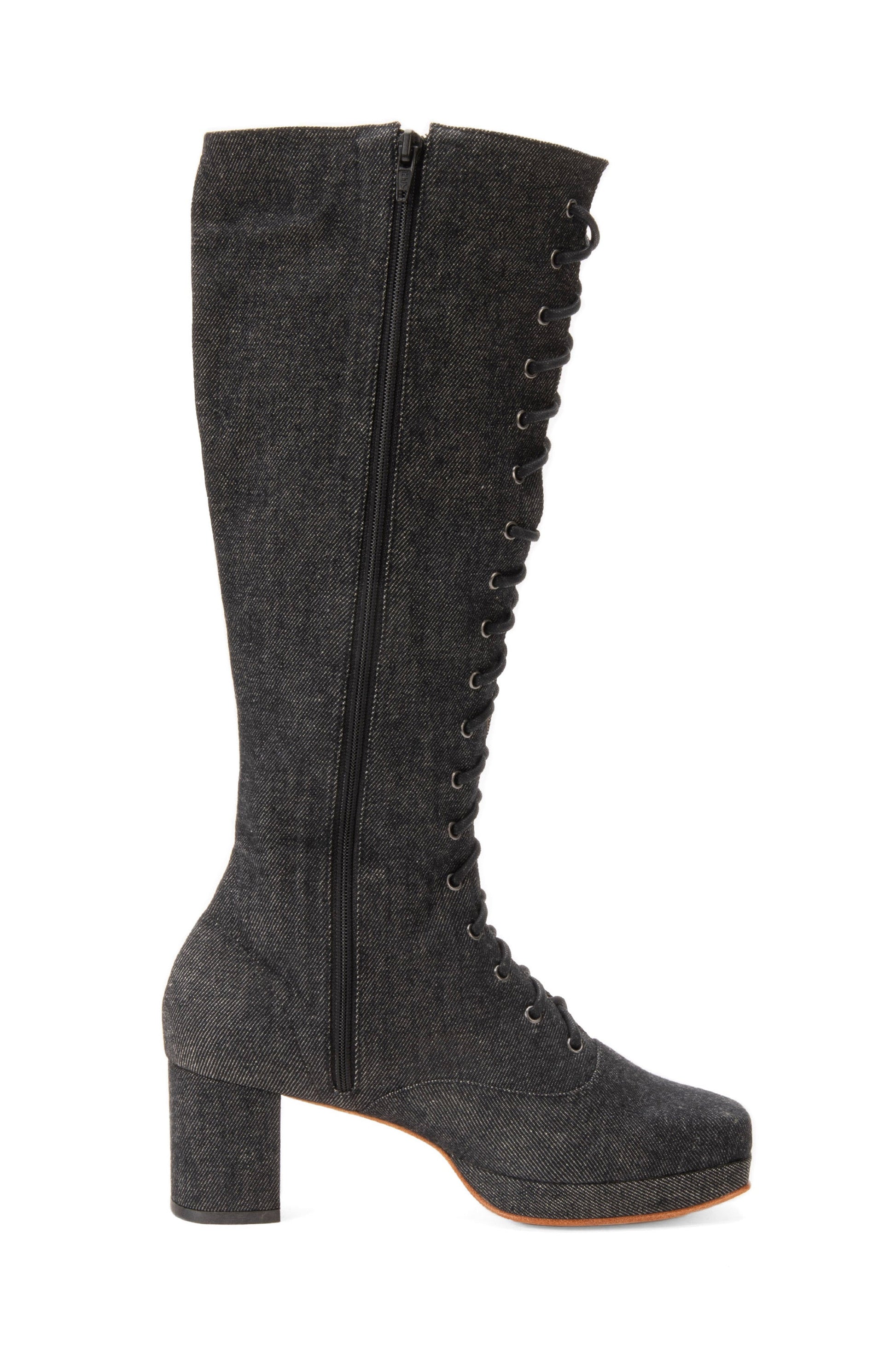 Anna Sui John Fluevog x Anna Sui Butterfly Boots - Black Denim