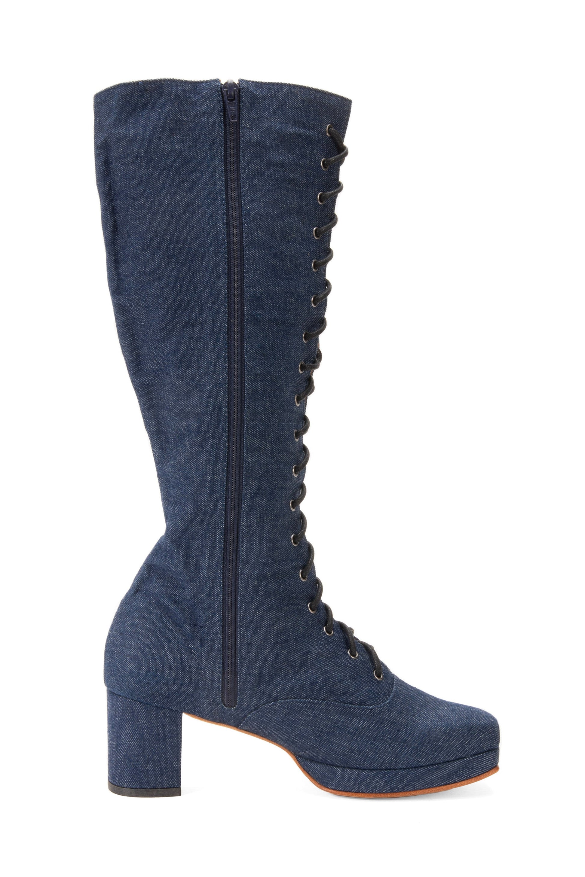 Anna Sui John Fluevog x Anna Sui Butterfly Boots - Denim Blue