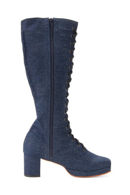 Anna Sui John Fluevog x Anna Sui Butterfly Boots - Denim Blue