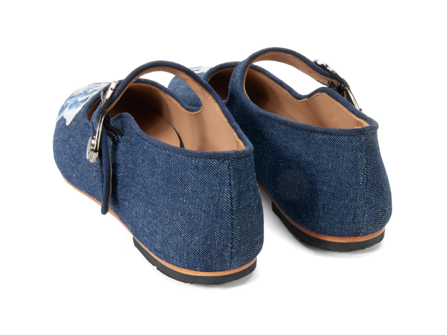 Anna Sui John Fluevog x Anna Sui Butterfly Mary Janes - Denim Blue