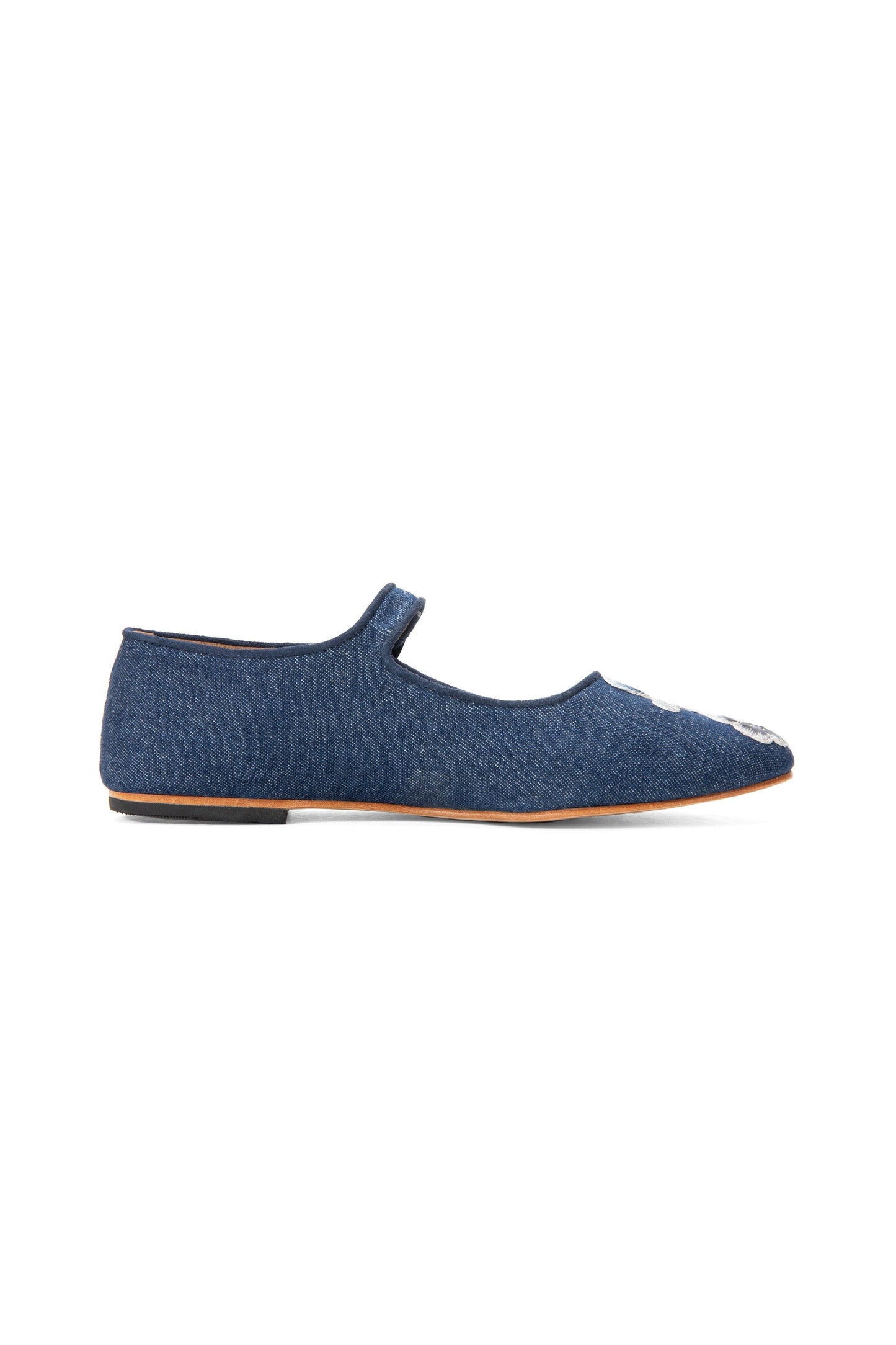 Anna Sui John Fluevog x Anna Sui Butterfly Mary Janes - Denim Blue