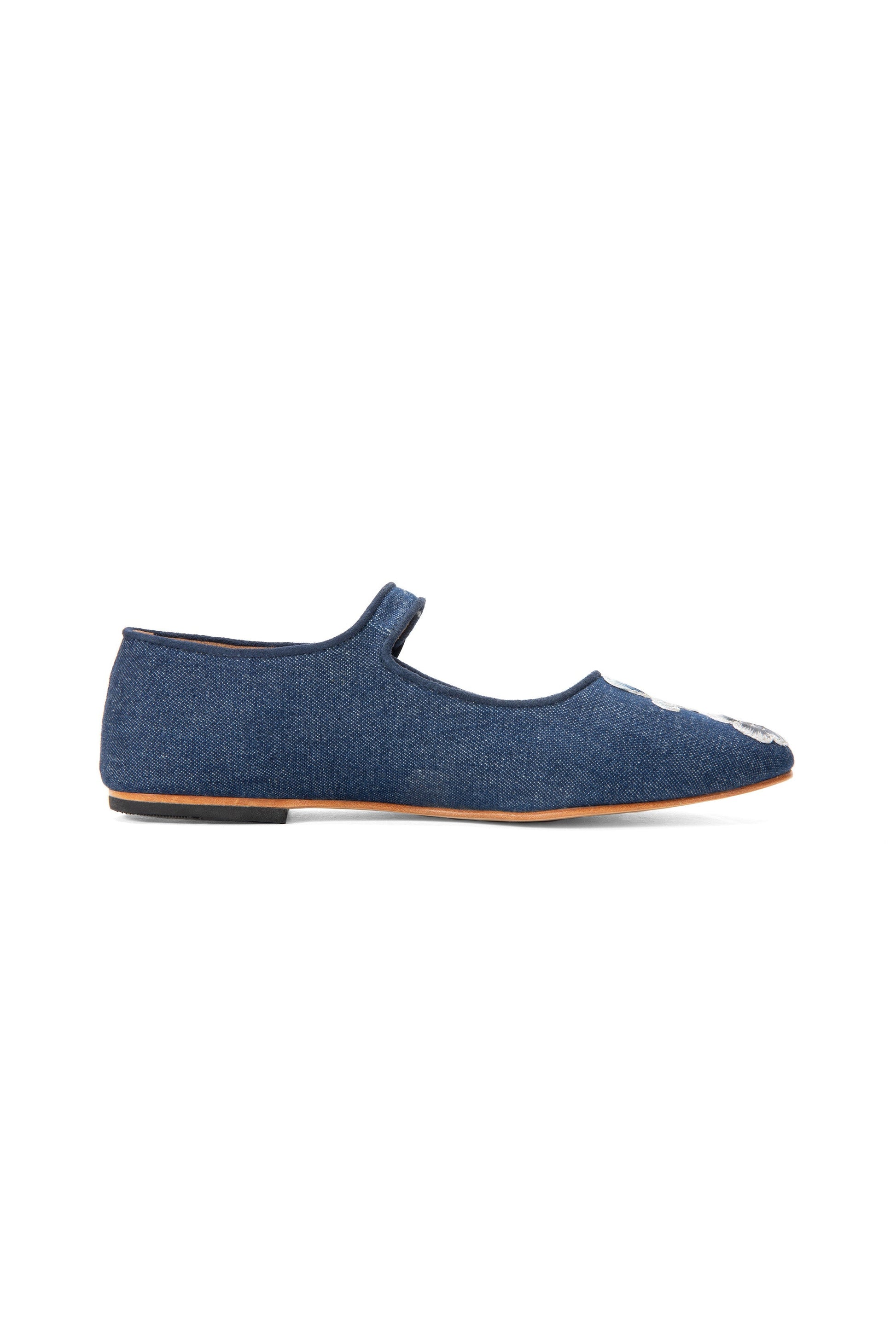 Anna Sui John Fluevog x Anna Sui Butterfly Mary Janes - Denim Blue