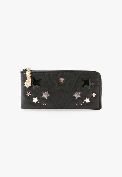 Anna Sui Starstruck Half-Zip Wallet - Black