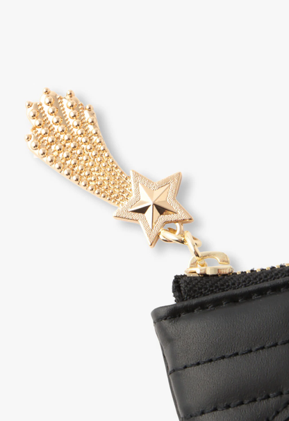 Anna Sui Starstruck Half-Zip Wallet - Black