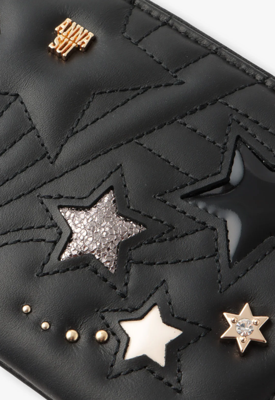 Anna Sui Starstruck Half-Zip Wallet - Black