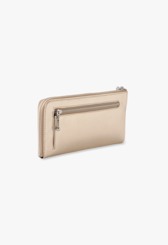 Anna Sui Starstruck Half-Zip Wallet - Gold