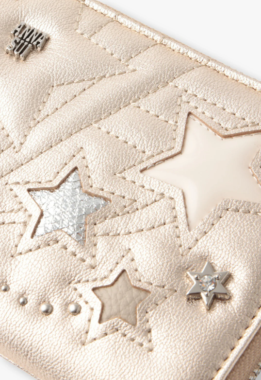 Anna Sui Starstruck Half-Zip Wallet - Gold