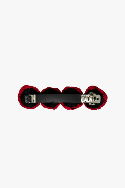 Anna Sui Red Rosette Charm Barrette