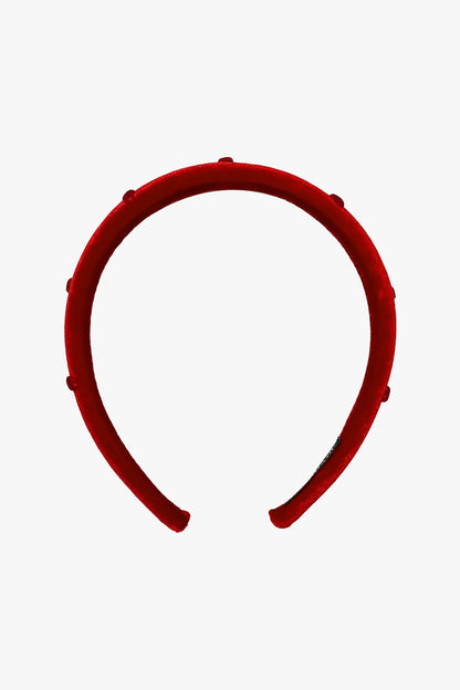 Anna Sui Heartfelt Velvet Headband - Red