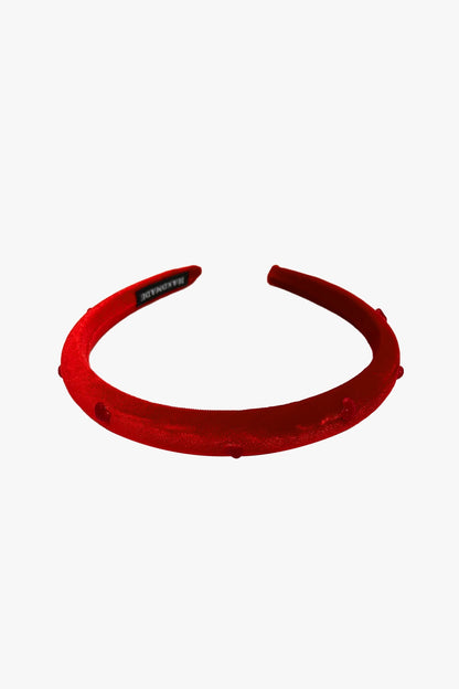 Anna Sui Heartfelt Velvet Headband - Red