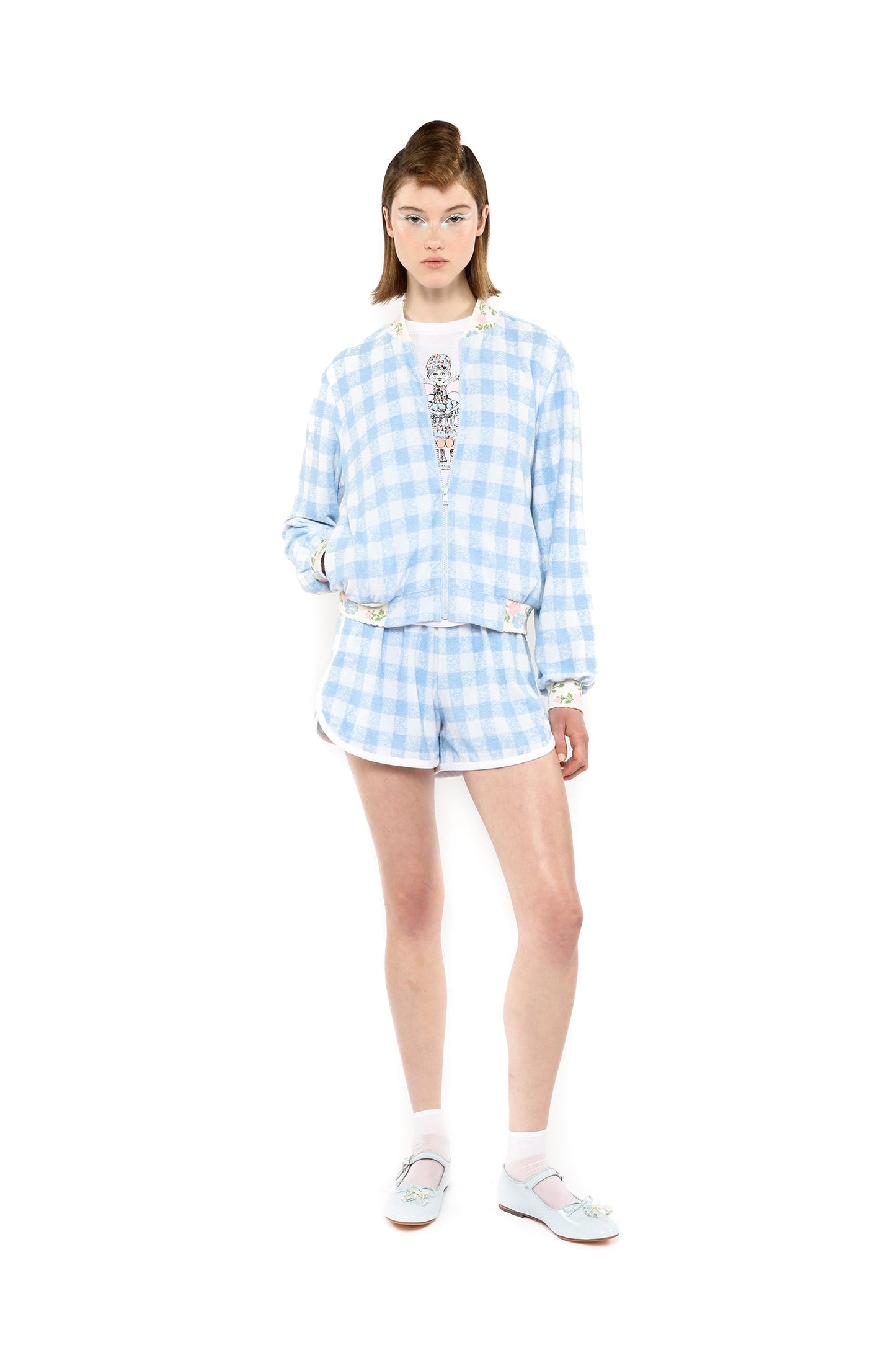 Anna Sui Gingham Terry Shorts