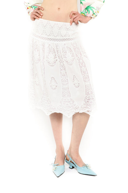 Anna Sui Applique Lace Combo Skirt