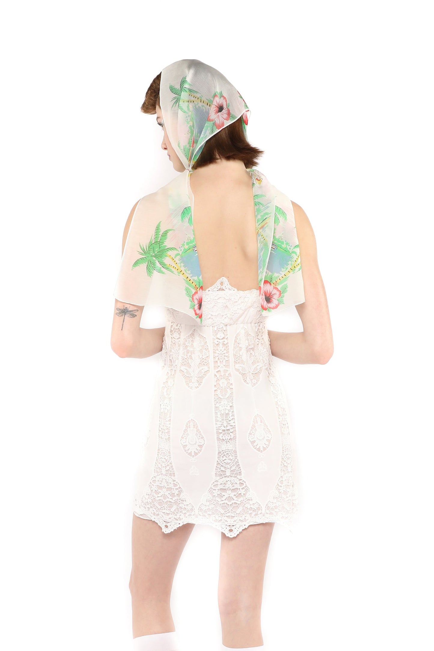 Anna Sui Applique Lace Combo Strapless Dress