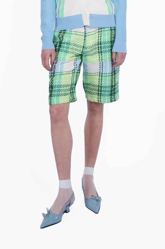 Anna Sui Capri Plaid Bermuda Shorts