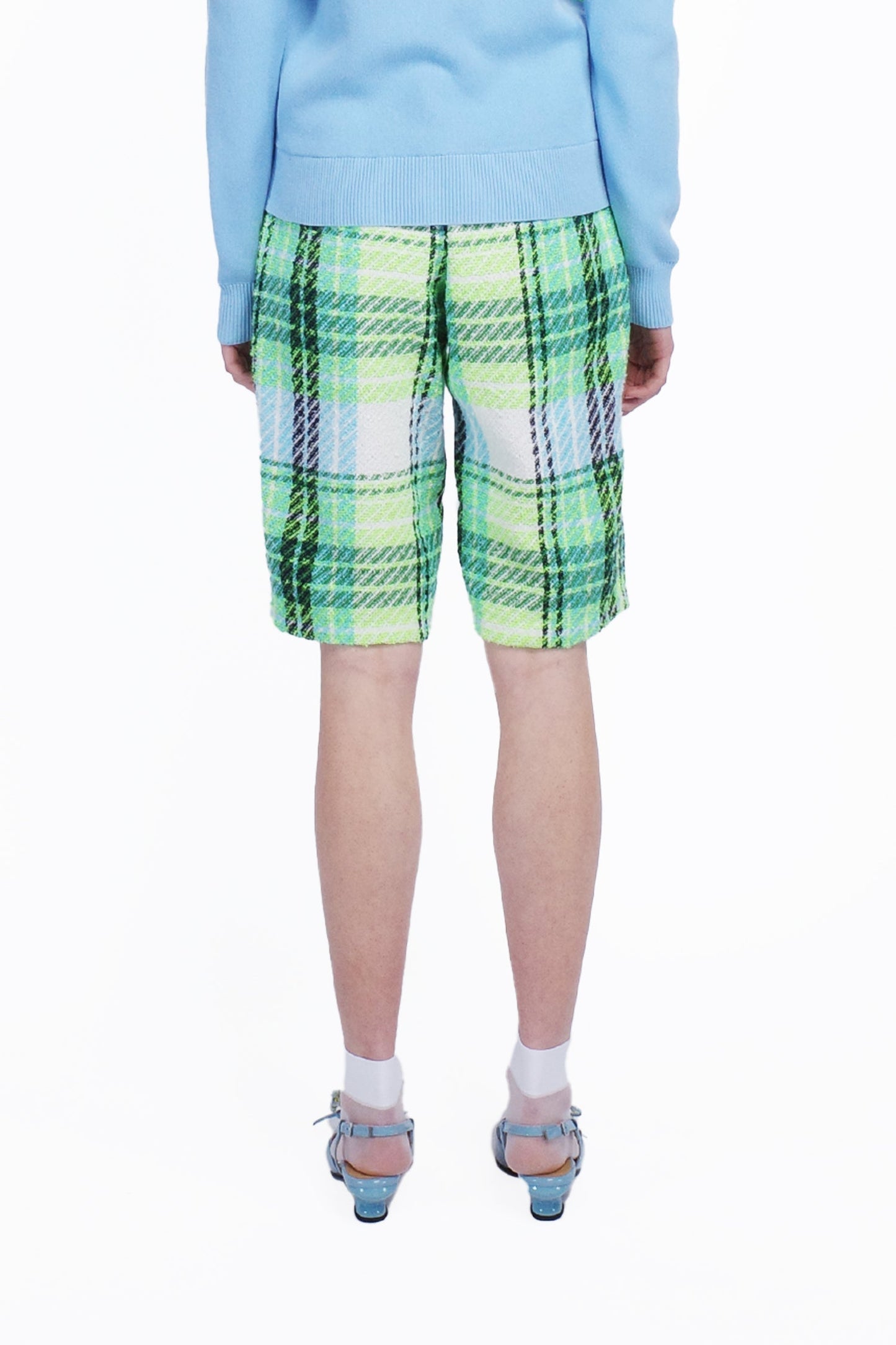 Anna Sui Capri Plaid Bermuda Shorts