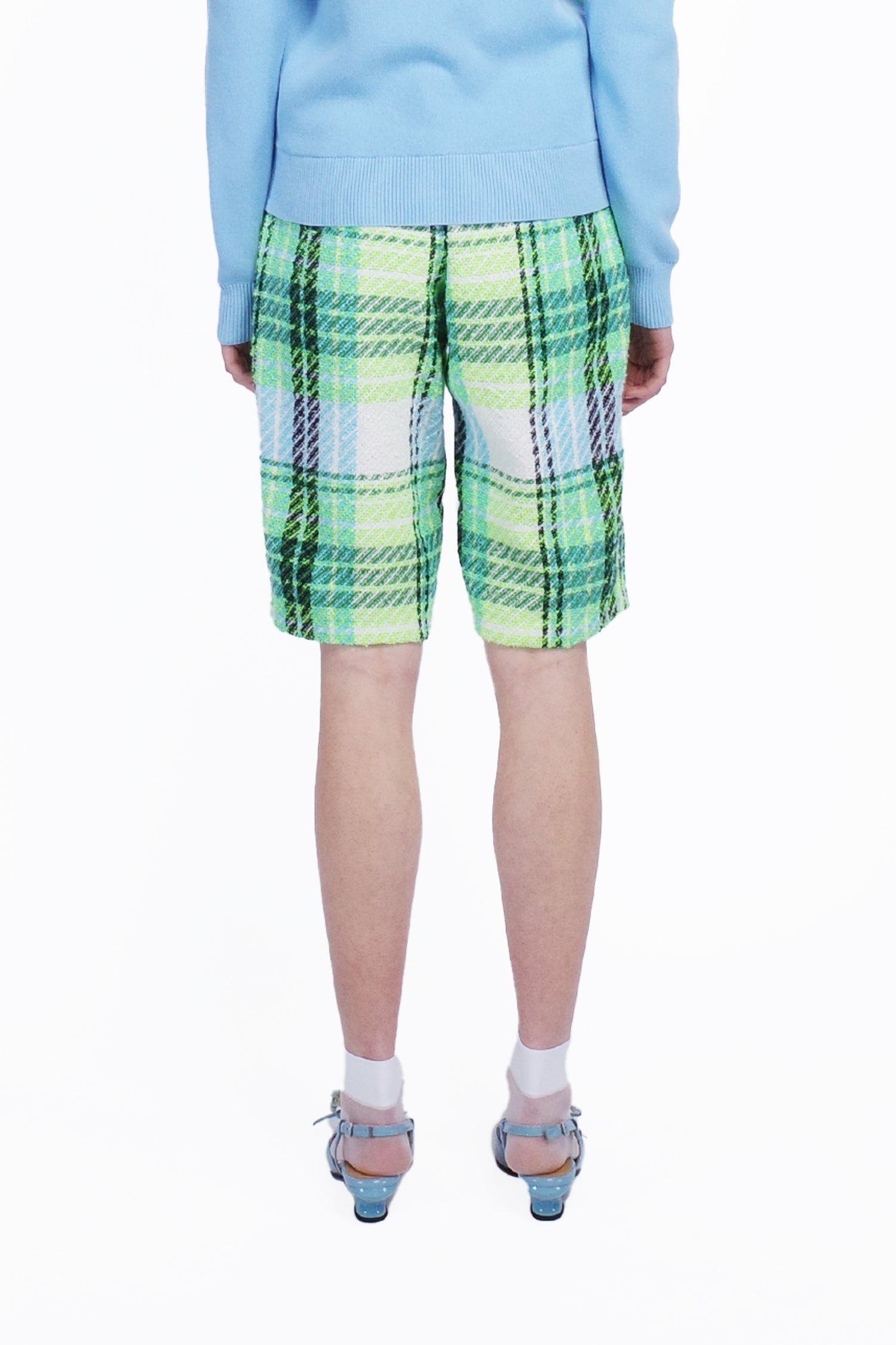 Anna Sui Capri Plaid Bermuda Shorts